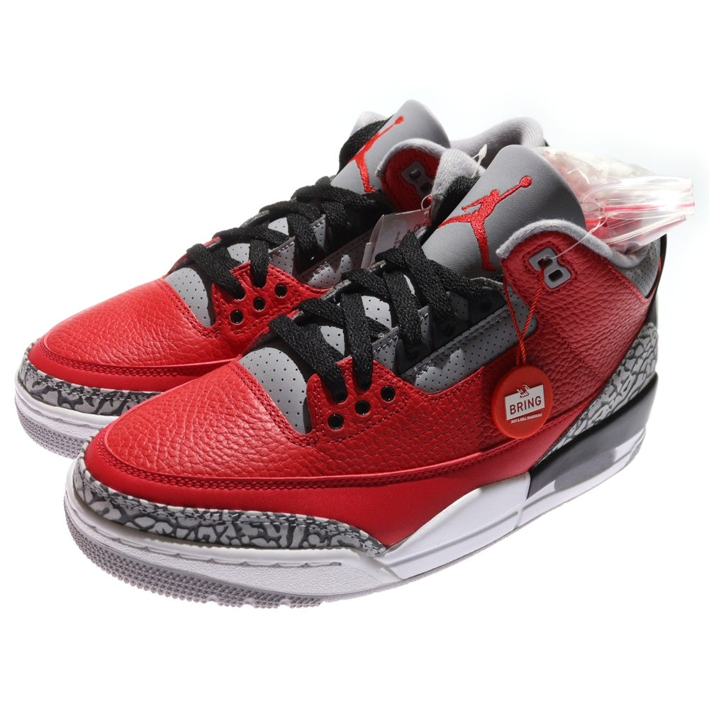 NIKE(ナイキ) AIR JORDAN 3 RETRO SE UNITE FIRE RED エアジョーダン3 レトロ SE ユナイトファイヤーレッド ハイカットスニーカー レッド US9/27cm CK5692-600