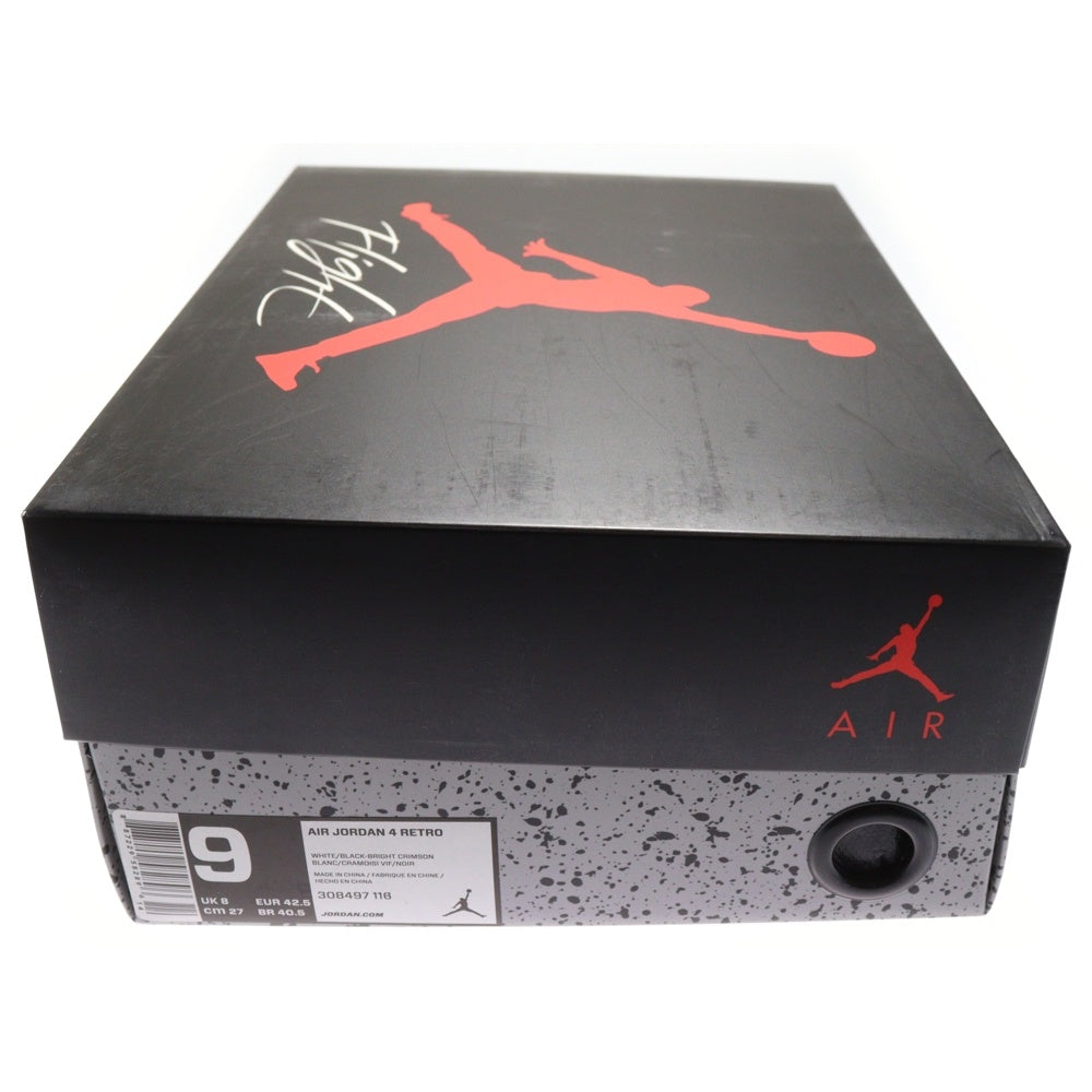 NIKE(ナイキ) AIR JORDAN 4 RETRO FLIGHT NOSTALGIA エアジョーダン4 レトロ フライト ノスタルジー ハイカットスニーカー ホワイト US9/27cm 308497-116