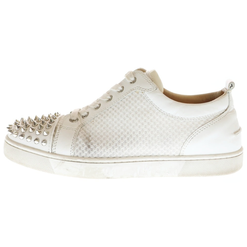 CHRISTIAN LOUBOUTIN(クリスチャンルブタン) LOUIS JUNIOR SPIKES FLAT CALF ルイジュニア スパイクスフラットカーフ ローカットスニーカー ホワイト 3190194