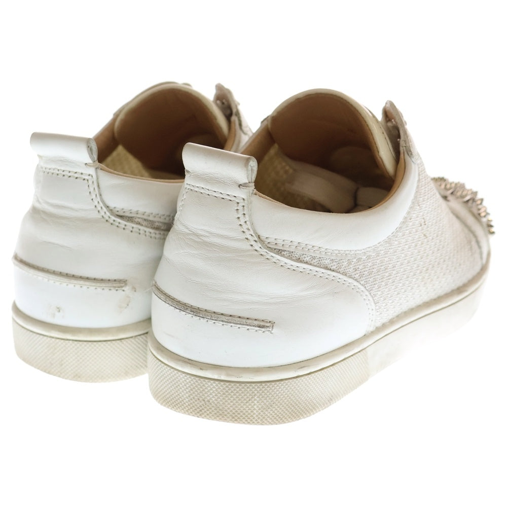 CHRISTIAN LOUBOUTIN(クリスチャンルブタン) LOUIS JUNIOR SPIKES FLAT CALF ルイジュニア スパイクスフラットカーフ ローカットスニーカー ホワイト 3190194