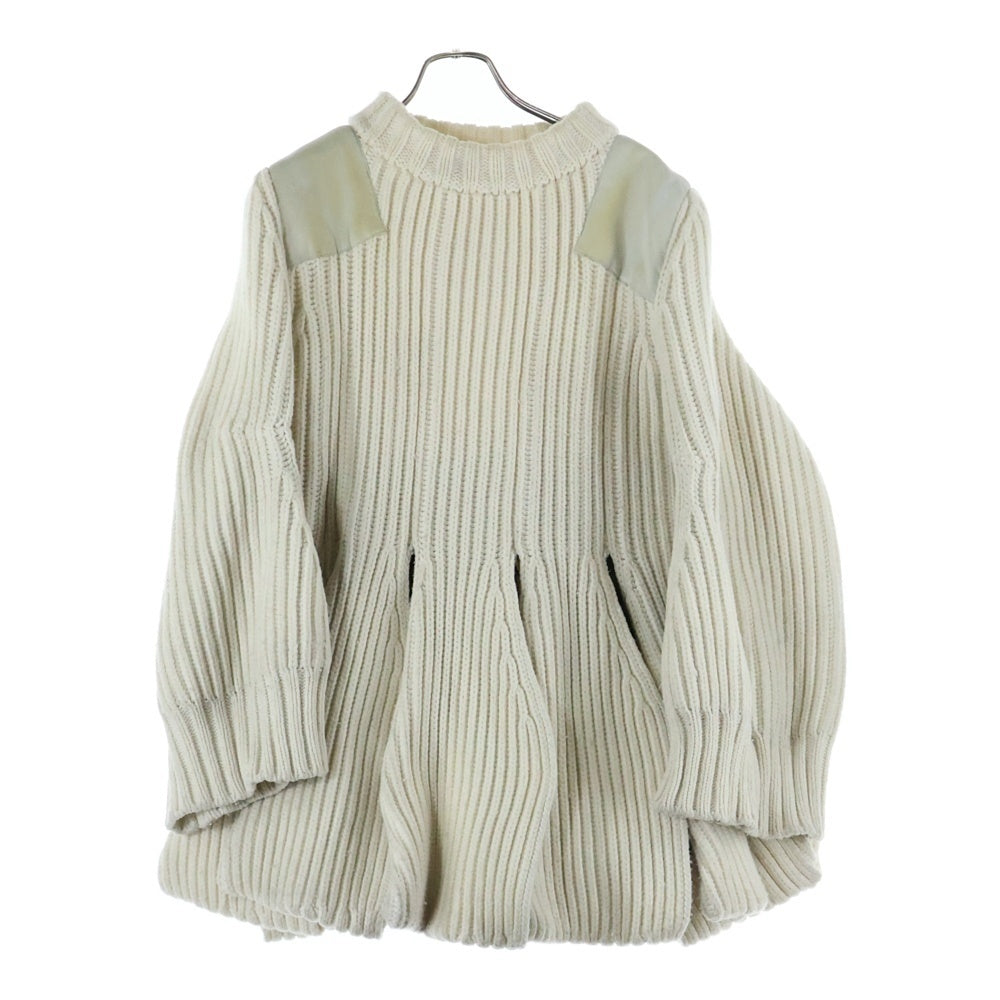 Sacai(サカイ) シフォンミックス ニット ワンピース ホワイト レディース 24-07501