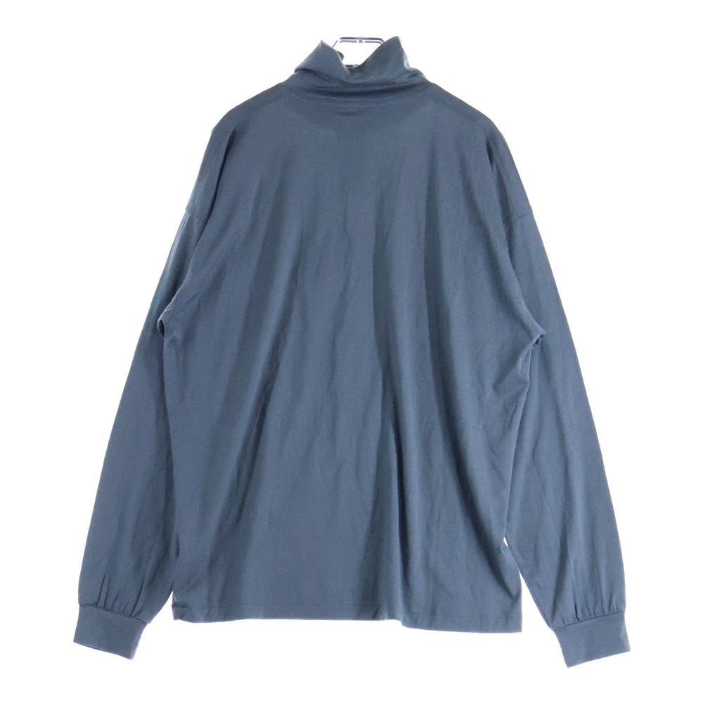 AURALEE(オーラリー) 21AW WASHABLE LIGHT WOOL JERSEY HALF ZIP ウールハーフジップジャージ セーター ブルー A21AP01UT