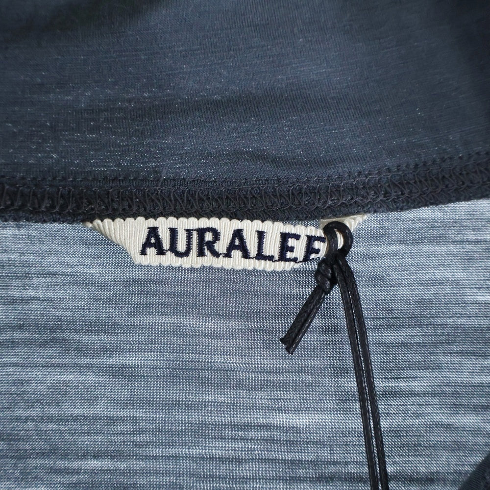 AURALEE(オーラリー) 21AW WASHABLE LIGHT WOOL JERSEY HALF ZIP ウールハーフジップジャージ セーター ブルー A21AP01UT