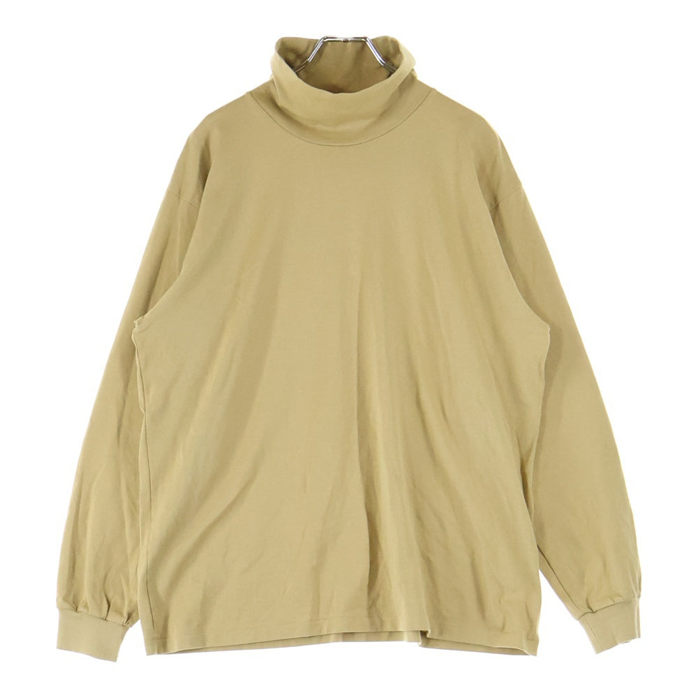 AURALEE(オーラリー) 21AW LUSTER PLAITING HI NECK L/S TEE ラスタープレーティング ハイネック長袖カットソー ベージュ A21AP02GT