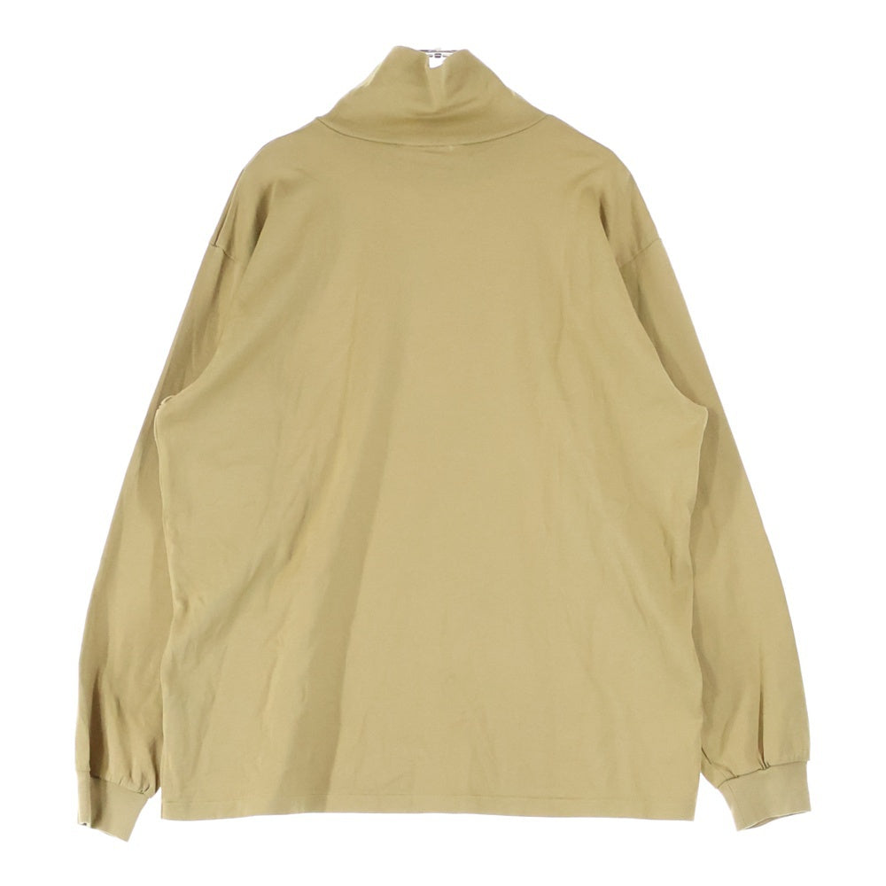 AURALEE(オーラリー) 21AW LUSTER PLAITING HI NECK L/S TEE ラスタープレーティング ハイネック長袖カットソー ベージュ A21AP02GT