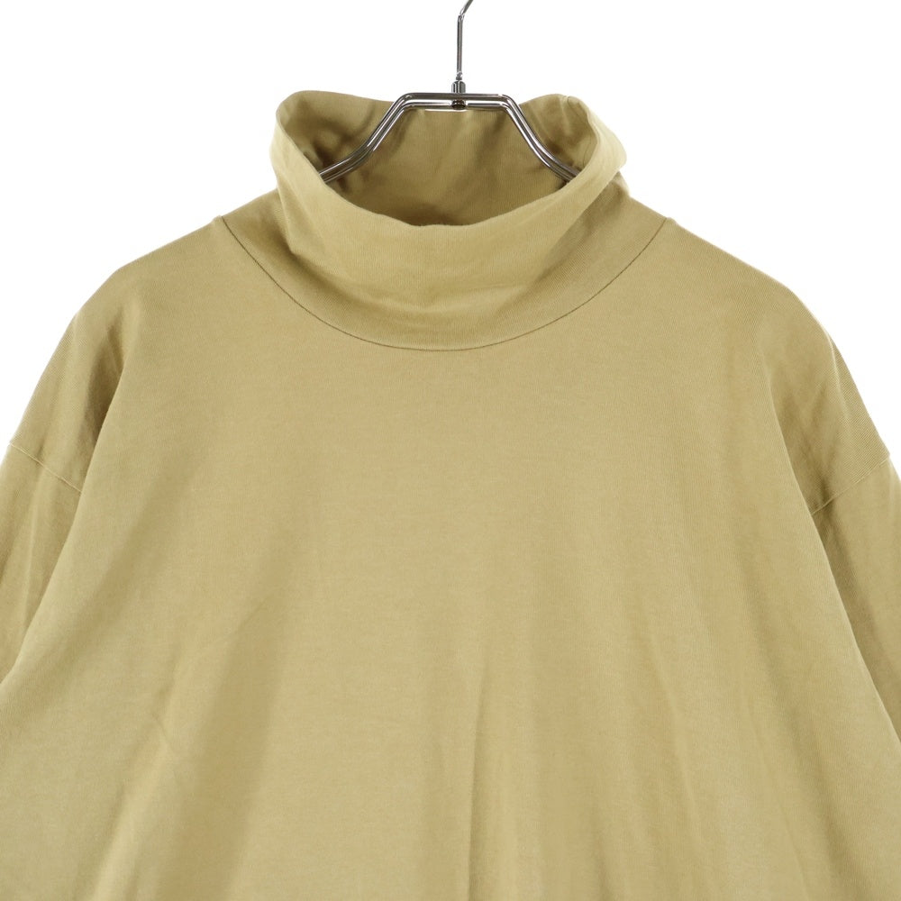 AURALEE(オーラリー) 21AW LUSTER PLAITING HI NECK L/S TEE ラスタープレーティング ハイネック長袖カットソー ベージュ A21AP02GT