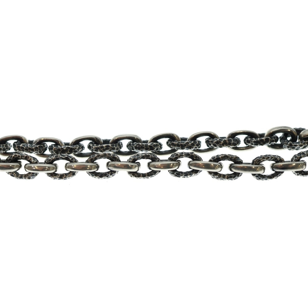 Gaboratory/Gabor(ガボラトリー/ガボール) HALF SMALL OVAL& CHISELED SMALL OVAL CHAIN ハーフスモール オーバル チズルド スモール オーバル チェーンネックレス シルバー