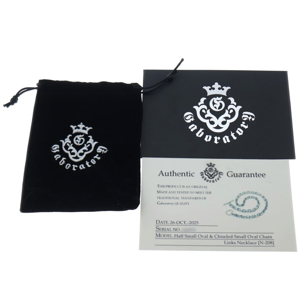 Gaboratory/Gabor(ガボラトリー/ガボール) HALF SMALL OVAL& CHISELED SMALL OVAL CHAIN ハーフスモール オーバル チズルド スモール オーバル チェーンネックレス シルバー