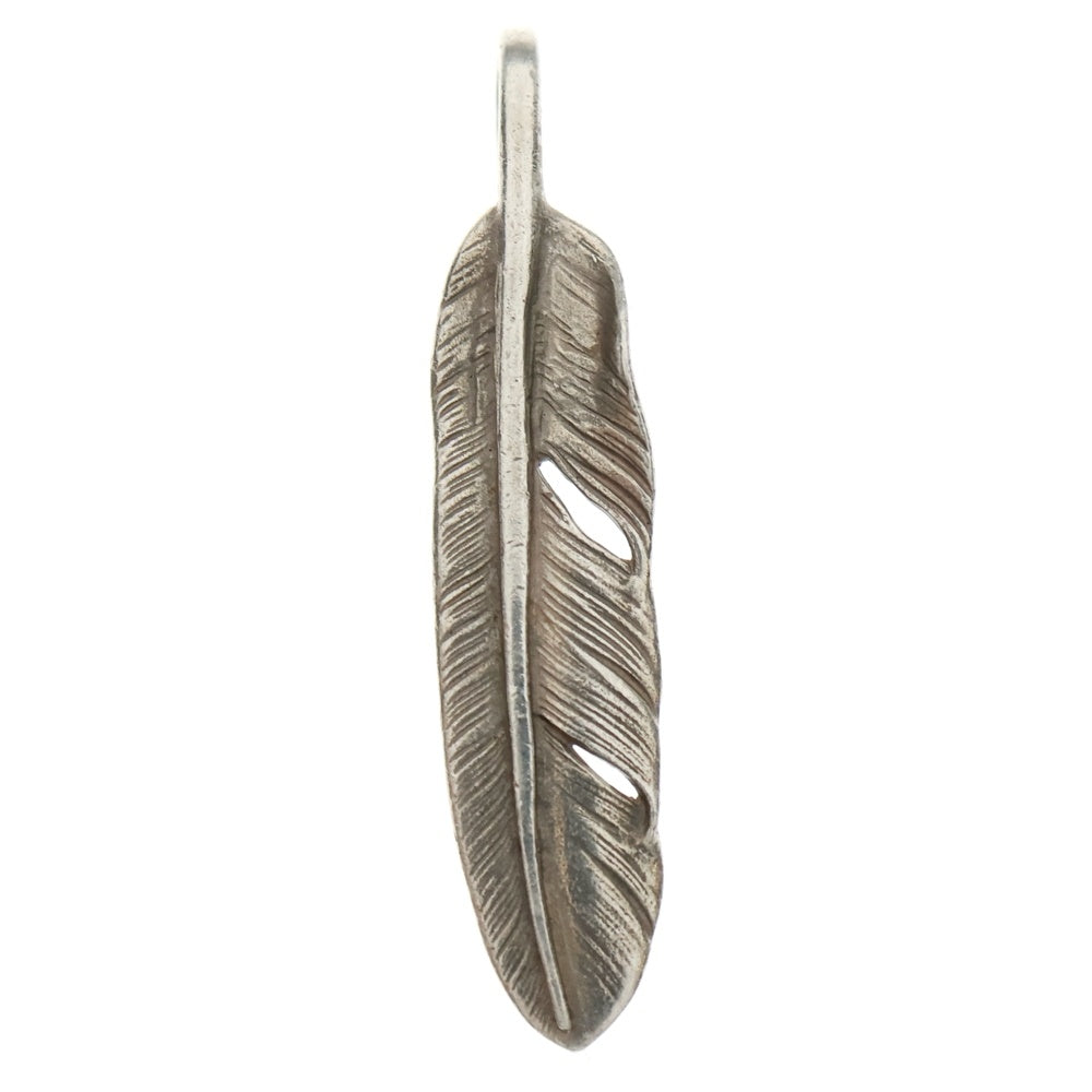 goro's(ゴローズ) SVフェザー中 ペンダントトップ シルバー 左向き