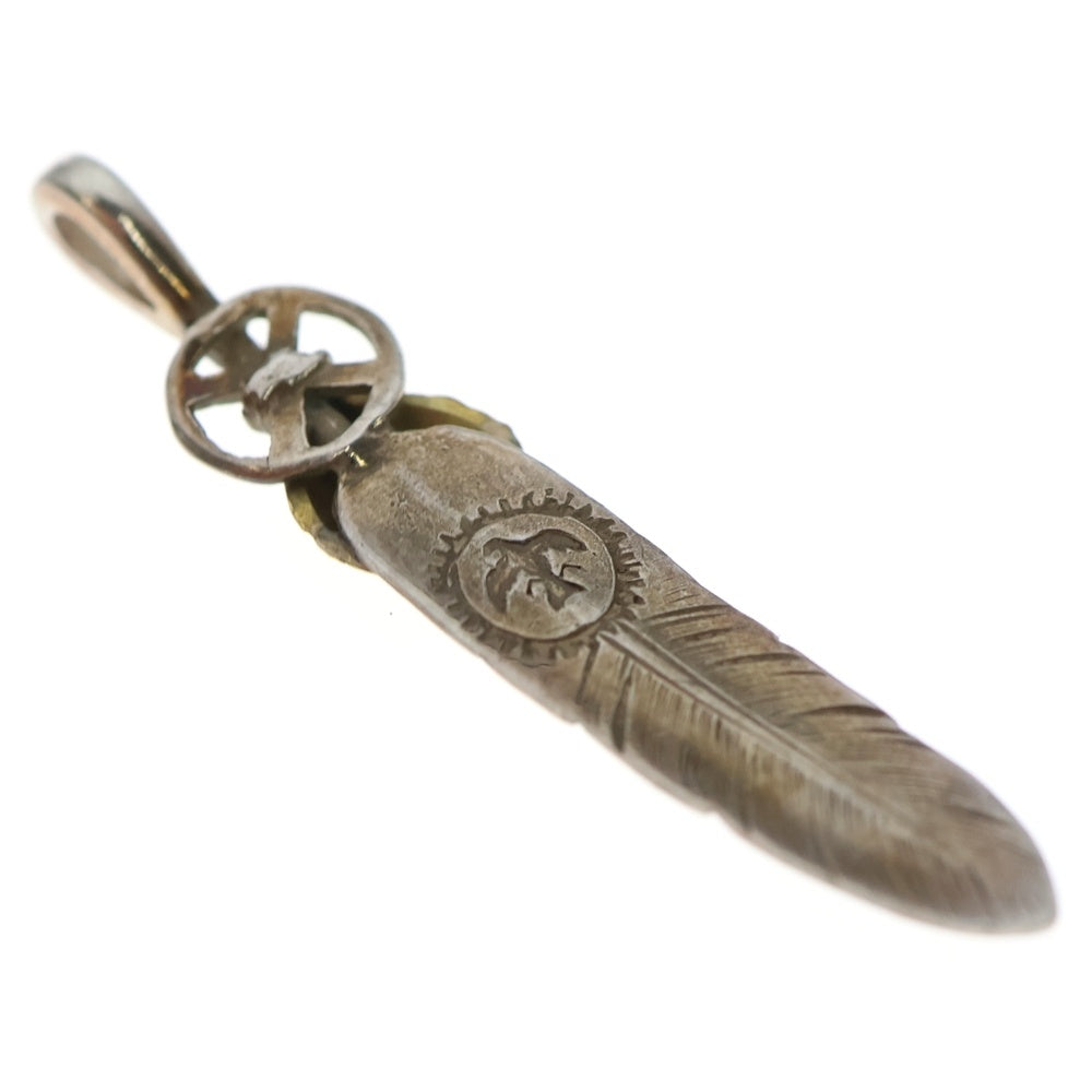 goro's(ゴローズ) ハートホイールフェザー中 ペンダントトップ シルバー/ゴールド