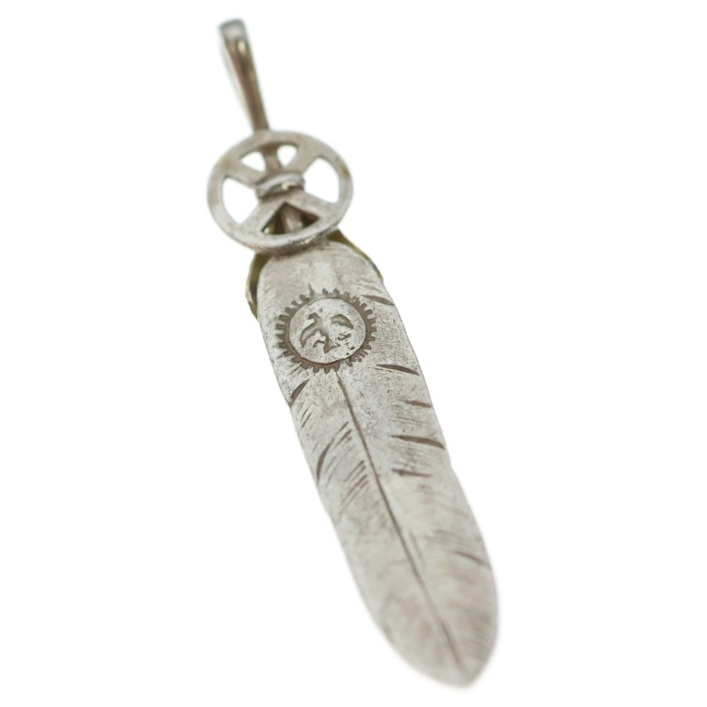 goro's(ゴローズ) ハートホイールフェザー大 ペンダントトップ シルバー/ゴールド