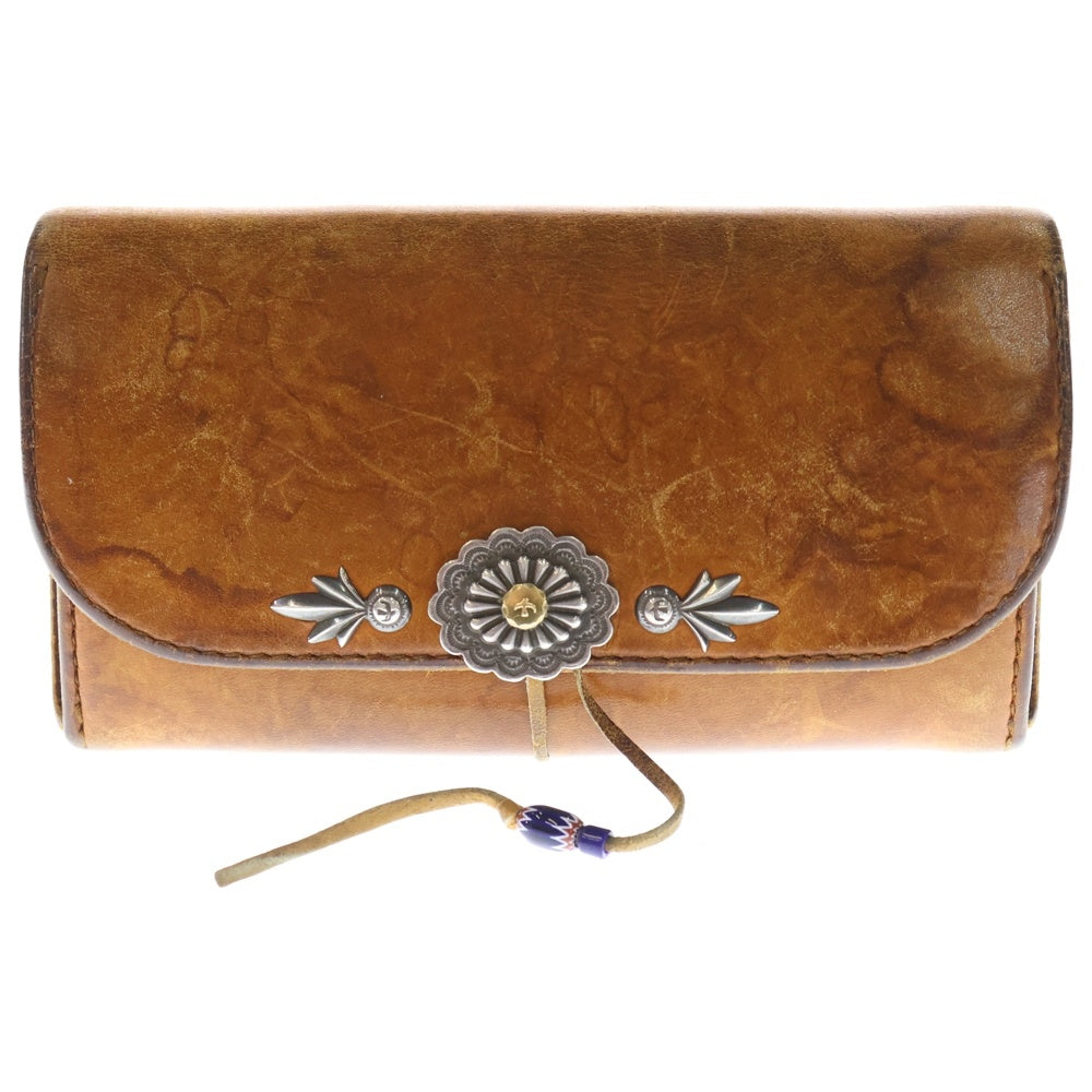 goro's(ゴローズ) K18付きフラワーコンチョ 三つ折り長財布 レザー