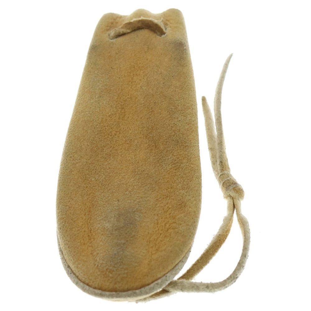 goro's(ゴローズ) 金縄ターコイズ付きコンチョ 巾着ポーチ ベージュ