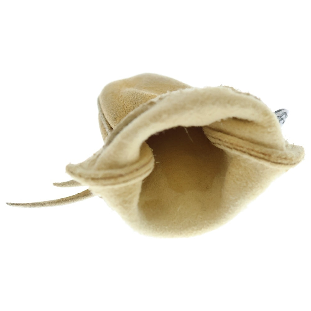 goro's(ゴローズ) 金縄ターコイズ付きコンチョ 巾着ポーチ ベージュ