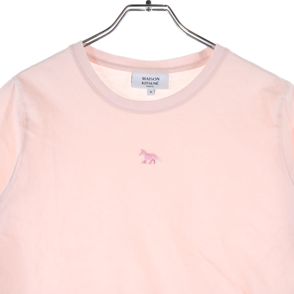 MAISON KITSUNE(メゾンキツネ) BABY FOX PATCH REGULAR TEE SHIRT ベイビー フォックス パッチ レギュラー Tシャツ 半袖カットソー レディース ピンク MW00105KJ0008