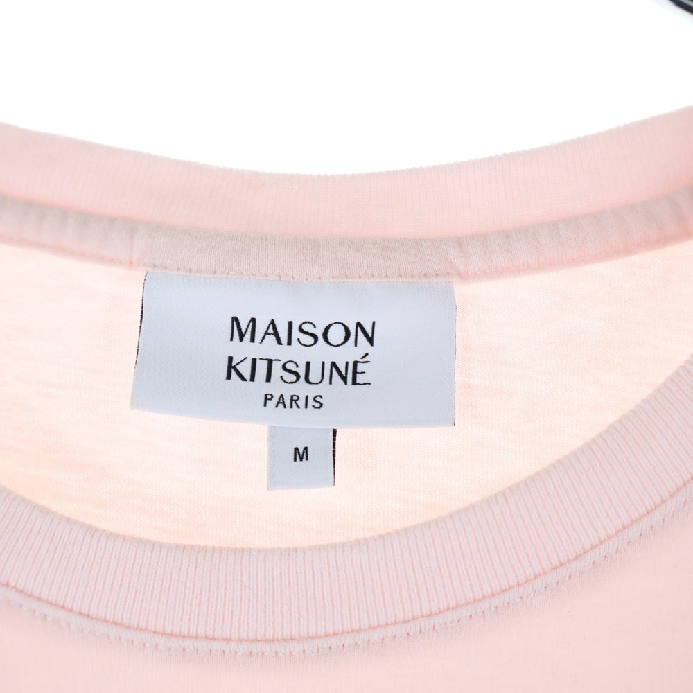 MAISON KITSUNE(メゾンキツネ) BABY FOX PATCH REGULAR TEE SHIRT ベイビー フォックス パッチ レギュラー Tシャツ 半袖カットソー レディース ピンク MW00105KJ0008