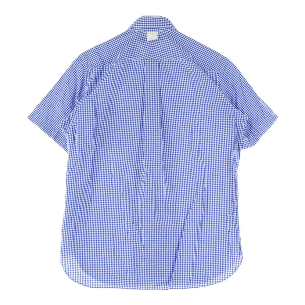 COMME des GARCONS JUNYA WATANABE MAN(コムデギャルソンジュンヤワタナベマン) 14SS AD2013 スナップボタンポケット チェック 半袖 シャツ ブルー WM‐B024
