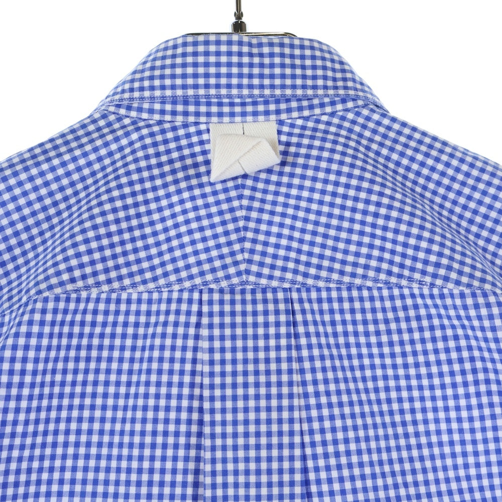 COMME des GARCONS JUNYA WATANABE MAN(コムデギャルソンジュンヤワタナベマン) 14SS AD2013 スナップボタンポケット チェック 半袖 シャツ ブルー WM‐B024