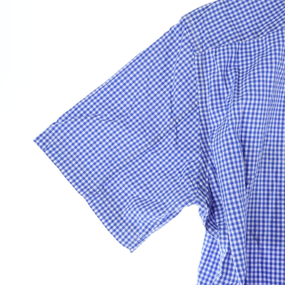 COMME des GARCONS JUNYA WATANABE MAN(コムデギャルソンジュンヤワタナベマン) 14SS AD2013 スナップボタンポケット チェック 半袖 シャツ ブルー WM‐B024