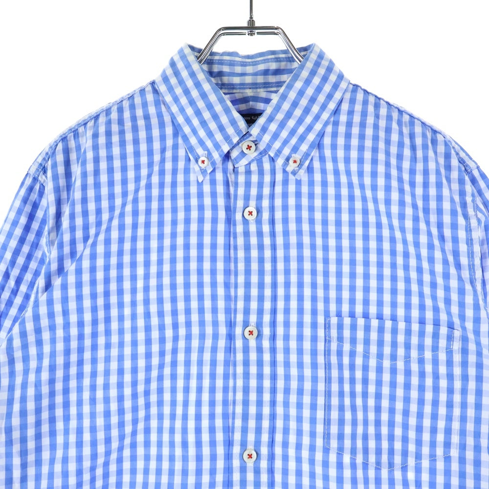 COMME des GARCONS HOMME(コムデギャルソンオム) 12AW AD2012 チェック ボタンダウン 長袖 シャツ ブルー HJ‐B028