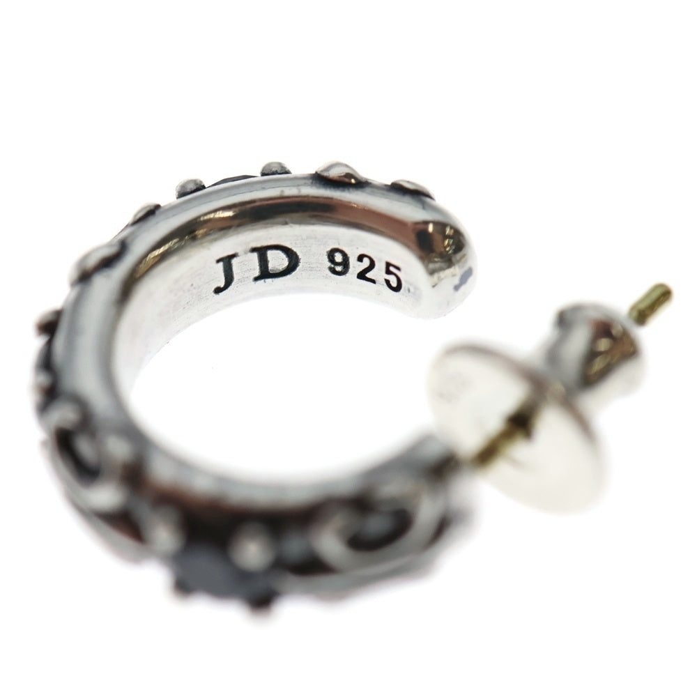 Justin Davis(ジャスティンデイヴィス) ストーン フープ ピアス シルバー