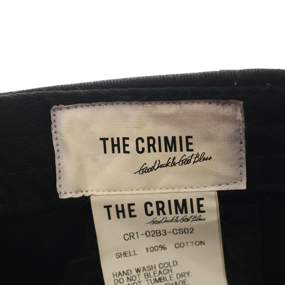 THE CRIMIE(ザ クライミー) エンブロイダリー ロゴ キャップ 帽子 ブラック CR1-02B3-CS02
