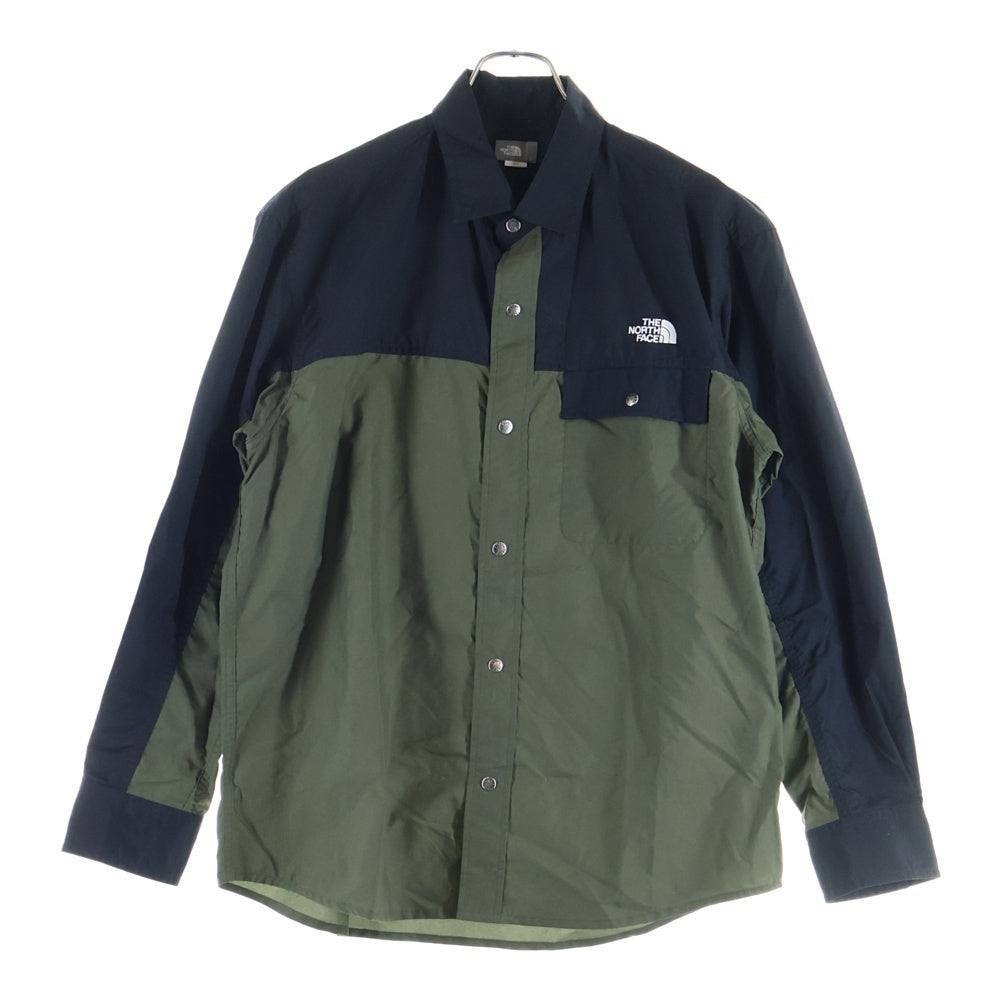 THE NORTH FACE(ザノースフェイス) L/S Nuptse Shirt ロングスリーブ ヌプシシャツ カーキ NR11961