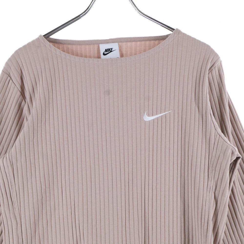 NIKE(ナイキ) W RIB JRSY LS TOP ウィメンズ リブジャージ ロングスリーブ トップ カットソー ピンク レディース DV7867-272
