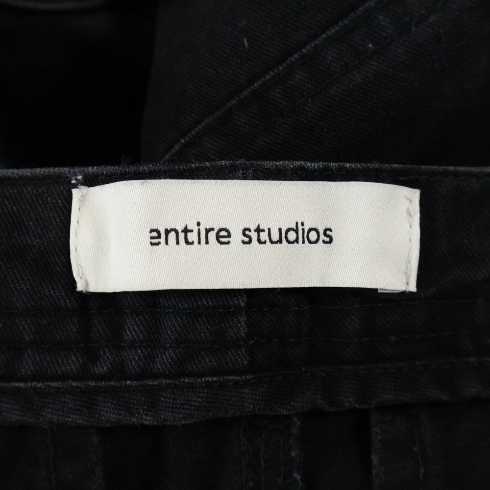 entire studios(エンタイア スタジオ) FREIGHT CARGO フレイト コットン カーゴパンツ ブラック ES2395
