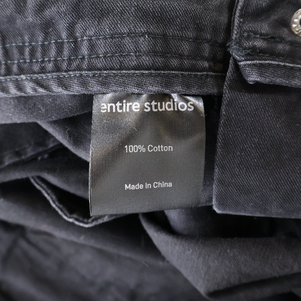 entire studios(エンタイア スタジオ) FREIGHT CARGO フレイト コットン カーゴパンツ ブラック ES2395