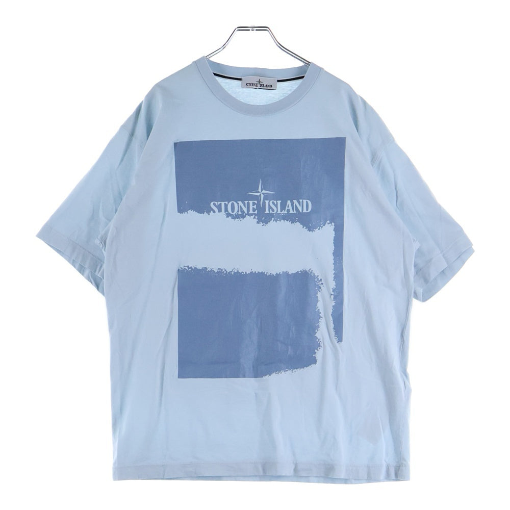 STONE ISLAND(ストーンアイランド) Scratched Paint Two Print T-Shirt スクラッチド パターン ツープリント 半袖Tシャツ カットソー ブルー 80152RC90