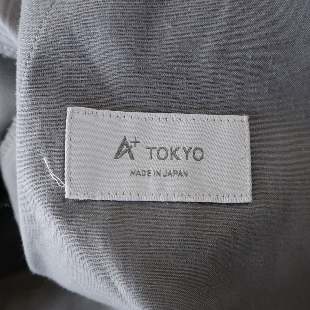 CITY TOKYO(シティ トウキョウ) リネンライク1タックストレートパンツ グレー