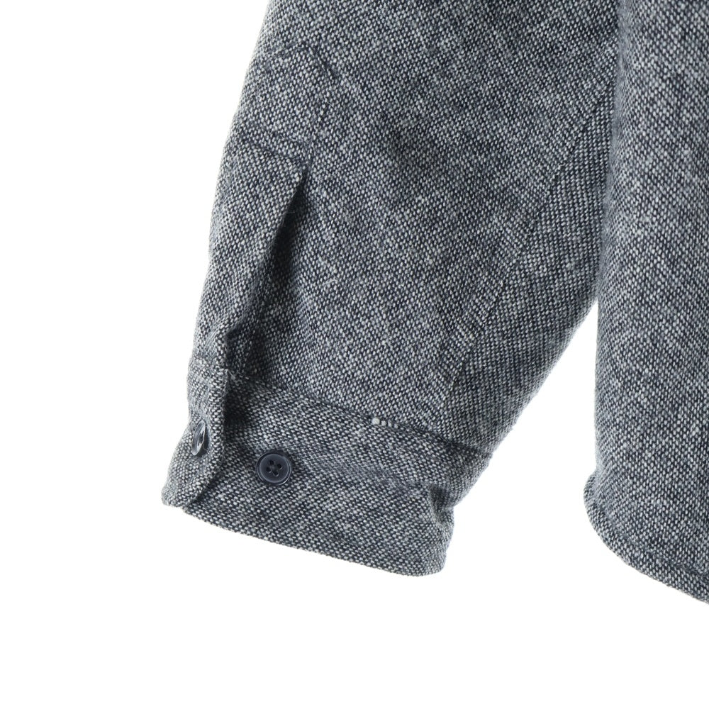 SUPREME(シュプリーム) 12AW pile Lined Shirt パイル ウール混ファーライナー 長袖シャツジャケット グレー