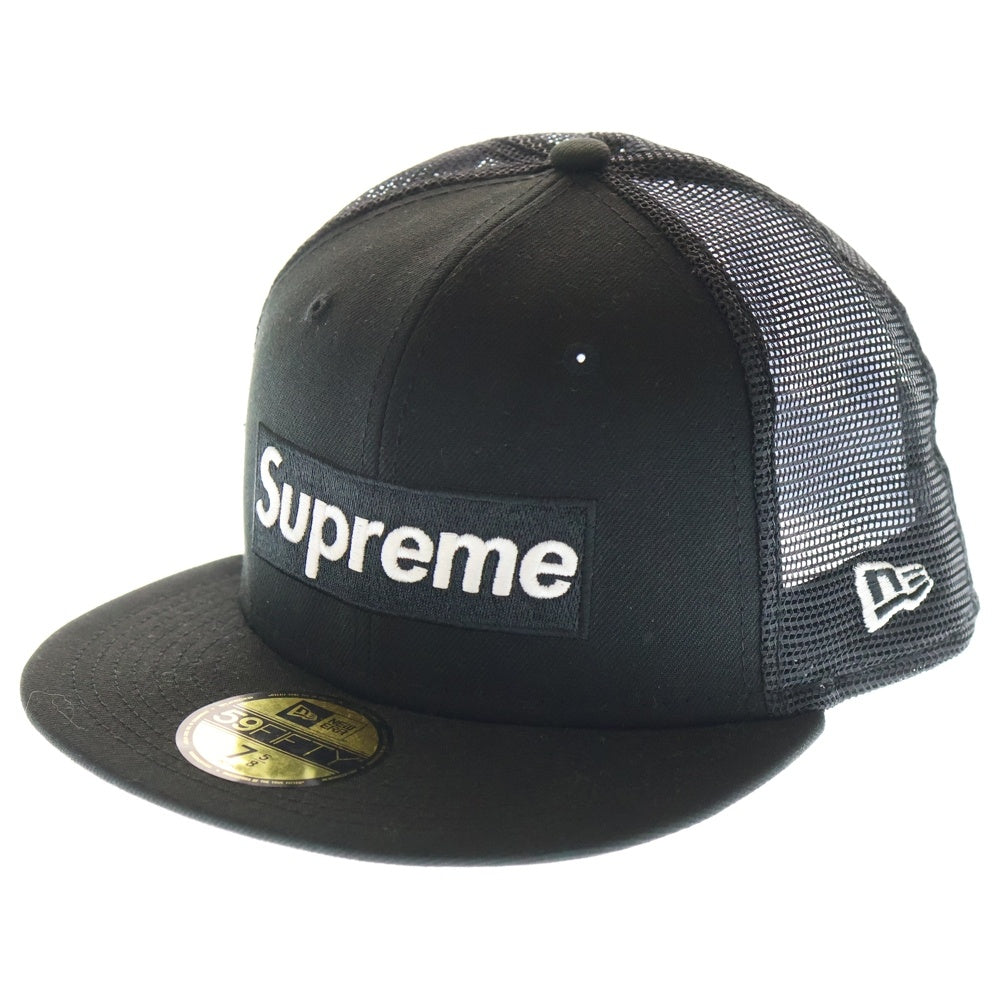 SUPREME(シュプリーム) 22SS ×NEW ERA Box Logo Cap ニューエラ ボックスロゴ メッシュベースボールキャップ ブラック
