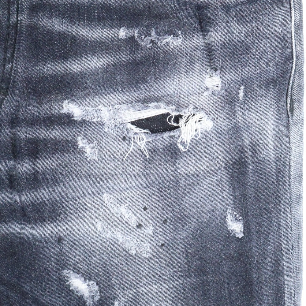 DSQUARED2(ディースクエアード) SUPER TWINKY JEAN スーパーツインキージーン クラッシュ加工スキニーデニムパンツ ブラック S74LB1035S30503