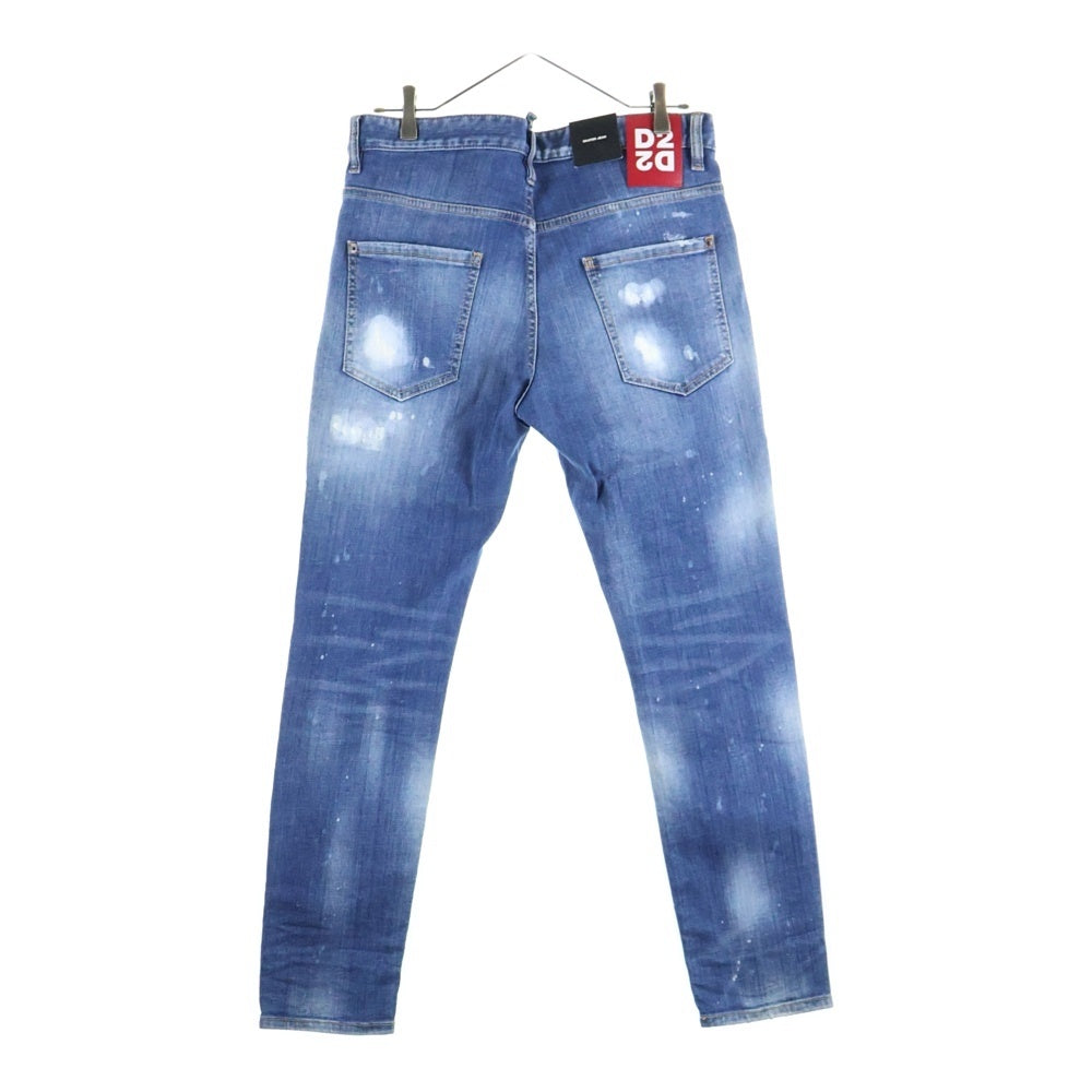 DSQUARED2(ディースクエアード) 20SS SKATER JEAN スケータージーン クラッシュ加工デニムパンツ インディゴ S71LB0720 S306664