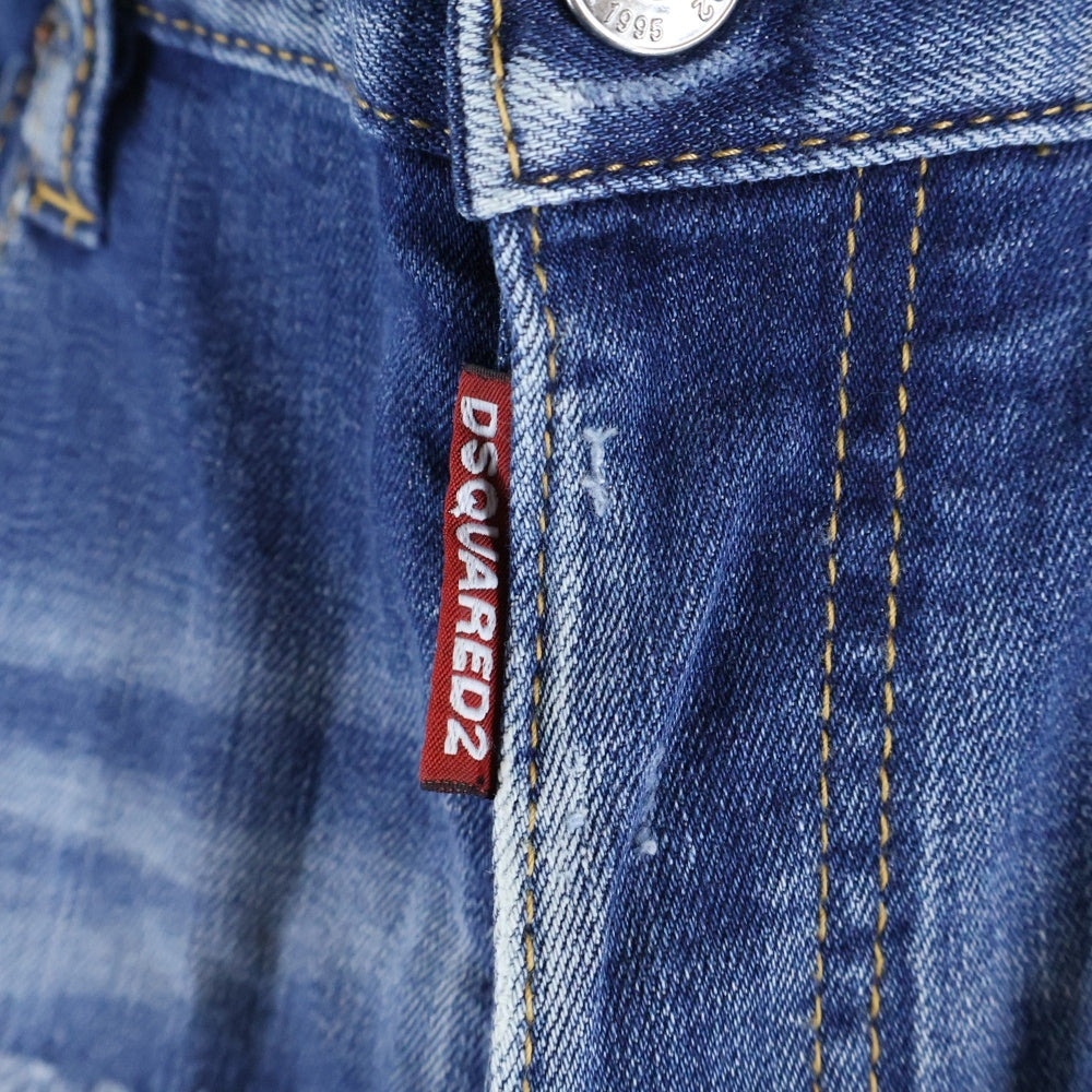 DSQUARED2(ディースクエアード) 20SS SKATER JEAN スケータージーン クラッシュ加工デニムパンツ インディゴ S71LB0720 S306664