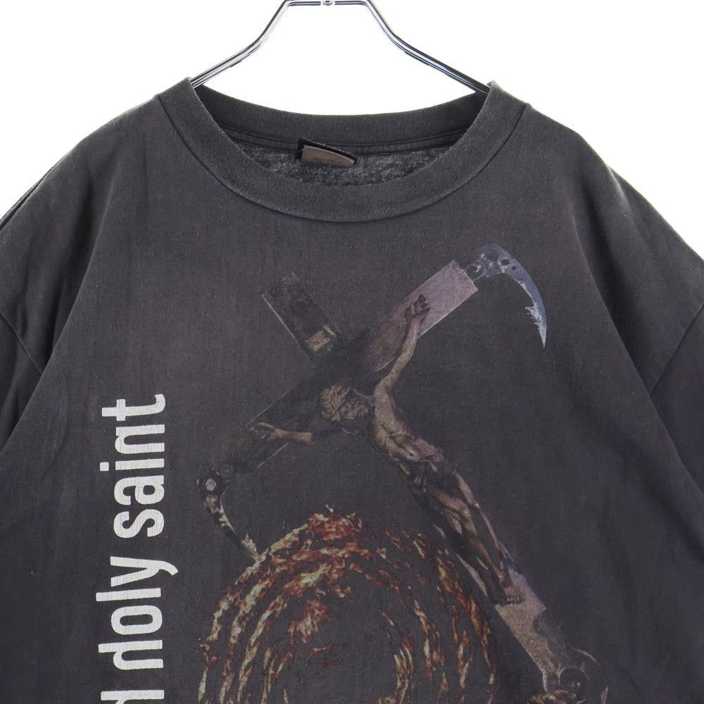 SAINT MICHAEL(セントマイケル) 22SS TEE ANCHOR アンカープリント クルーネック半袖Tシャツカットソー チャコールグレー SM-S22-0000-009