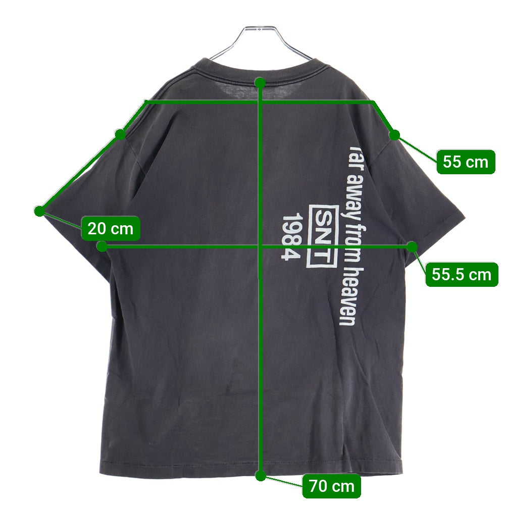 SAINT MICHAEL(セントマイケル) 22SS TEE ANCHOR アンカープリント クルーネック半袖Tシャツカットソー チャコールグレー SM-S22-0000-009