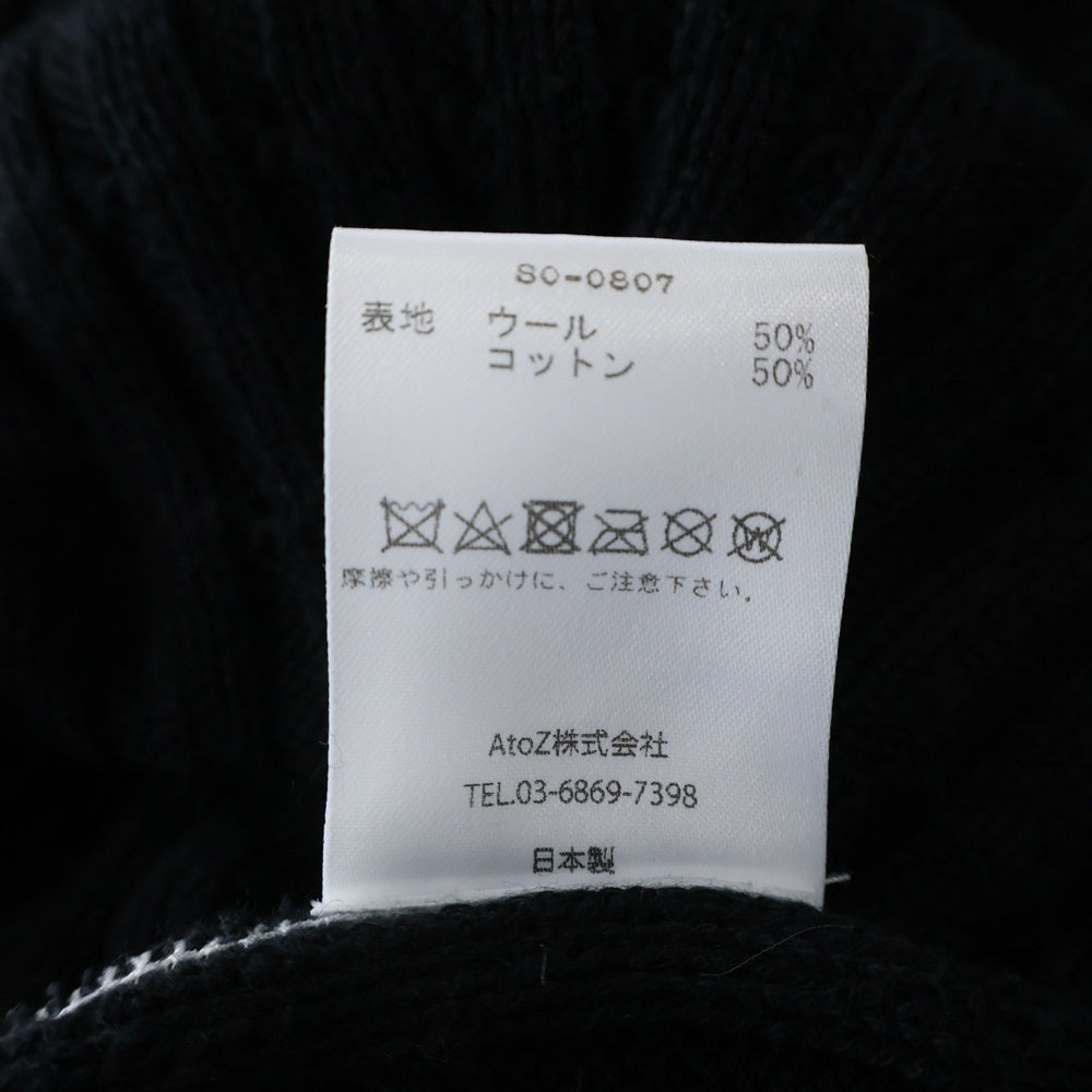 BASICKS(ベイシックス) ハーフジップ ニット セーター ブラック S0-0807