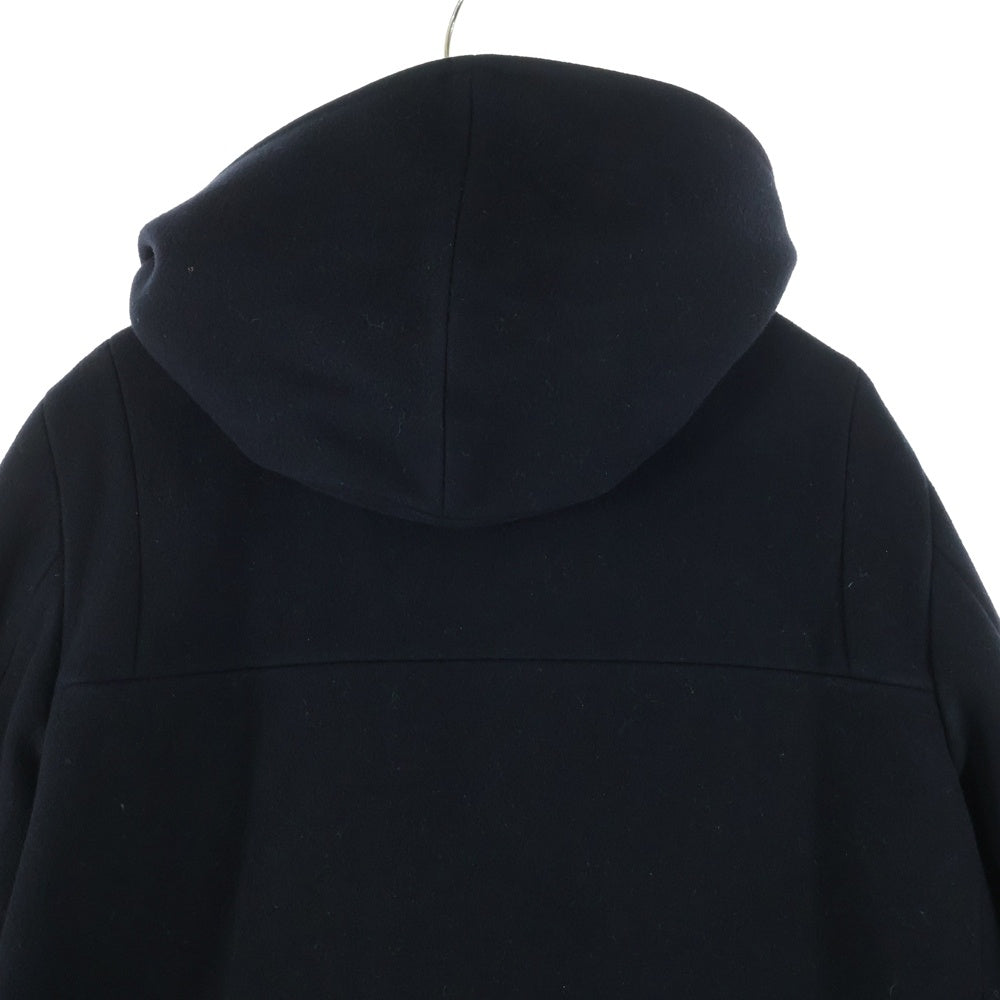 JIL SANDER(ジルサンダー) スナップボタン フーデッド メルトンウール シングルコート ジャケット ネイビー