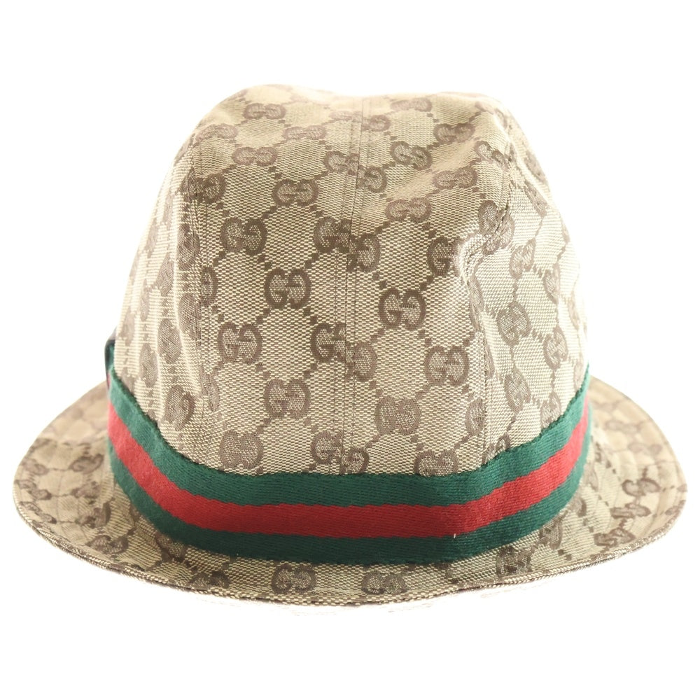 GUCCI(グッチ) GGパターン バケットハット 帽子 ベージュ