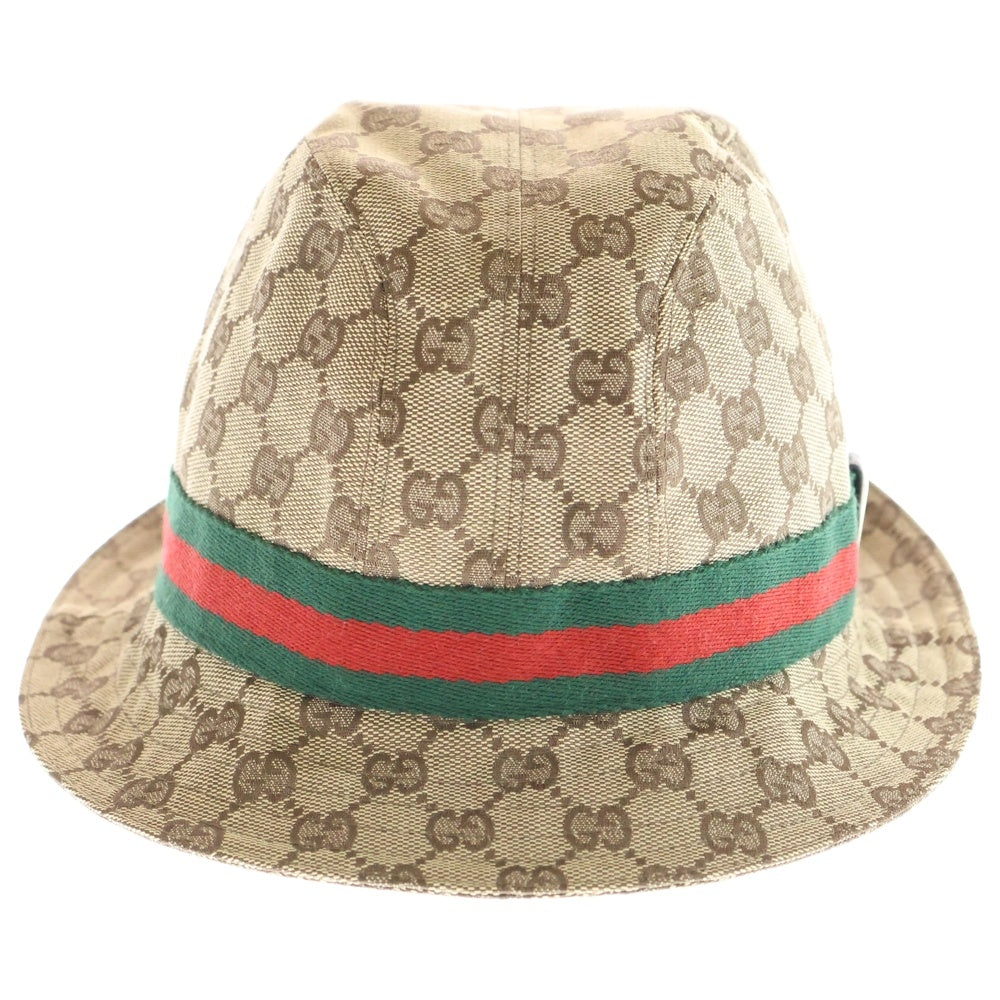 GUCCI(グッチ) GGパターン バケットハット 帽子 ベージュ