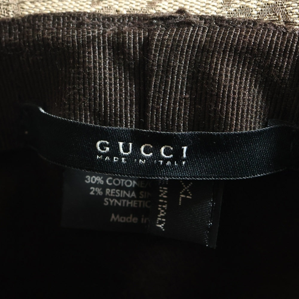 GUCCI(グッチ) GGパターン バケットハット 帽子 ベージュ