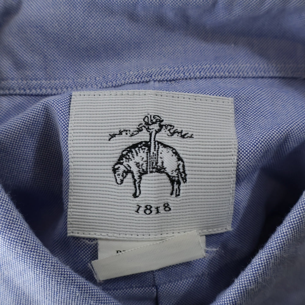 BROOKS BROTHERS(ブルックス ブラザーズ) ハーフボタン 半袖 プルオーバー シャツ ブルー