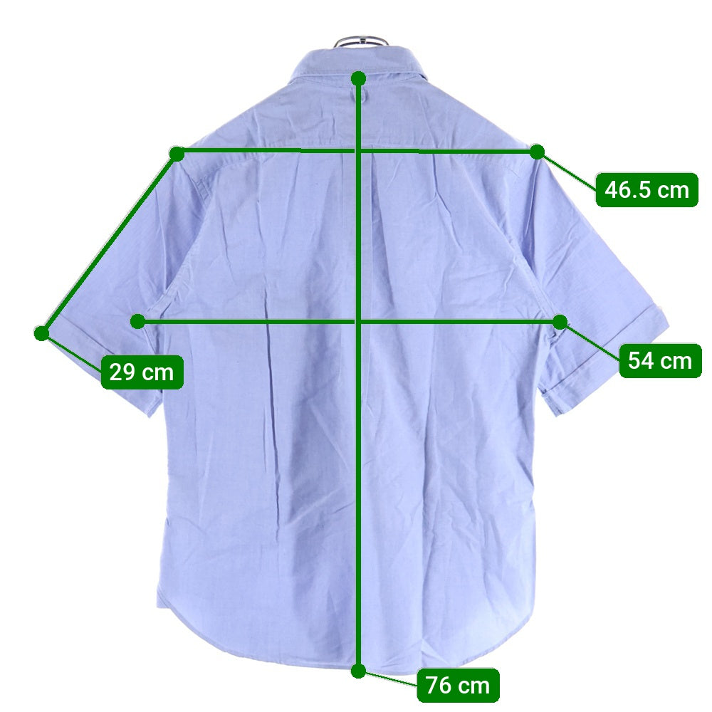 BROOKS BROTHERS(ブルックス ブラザーズ) ハーフボタン 半袖 プルオーバー シャツ ブルー