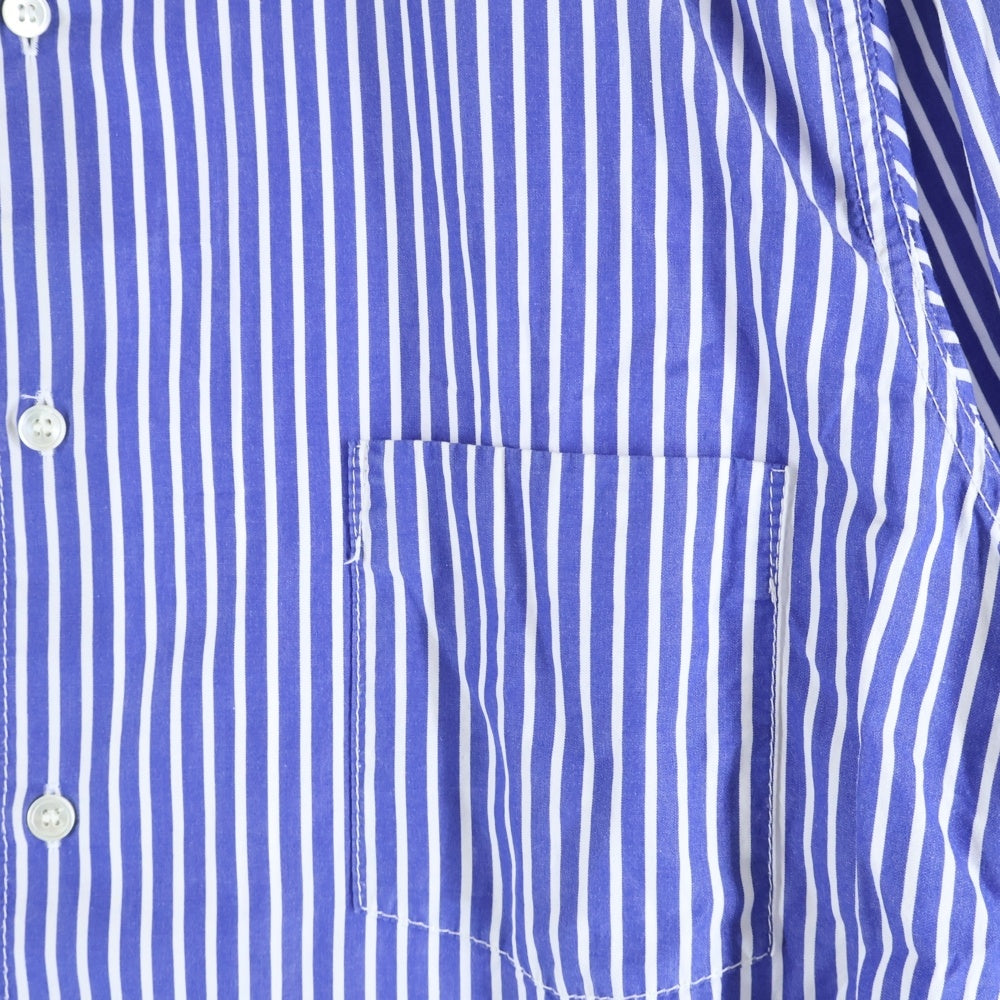 COMME des GARCONS HOMME(コムデギャルソンオム) 09AW AD2009 ストライプ 長袖 シャツ ブルー HD‐B105