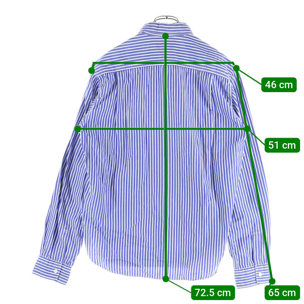 COMME des GARCONS HOMME(コムデギャルソンオム) 09AW AD2009 ストライプ 長袖 シャツ ブルー HD‐B105