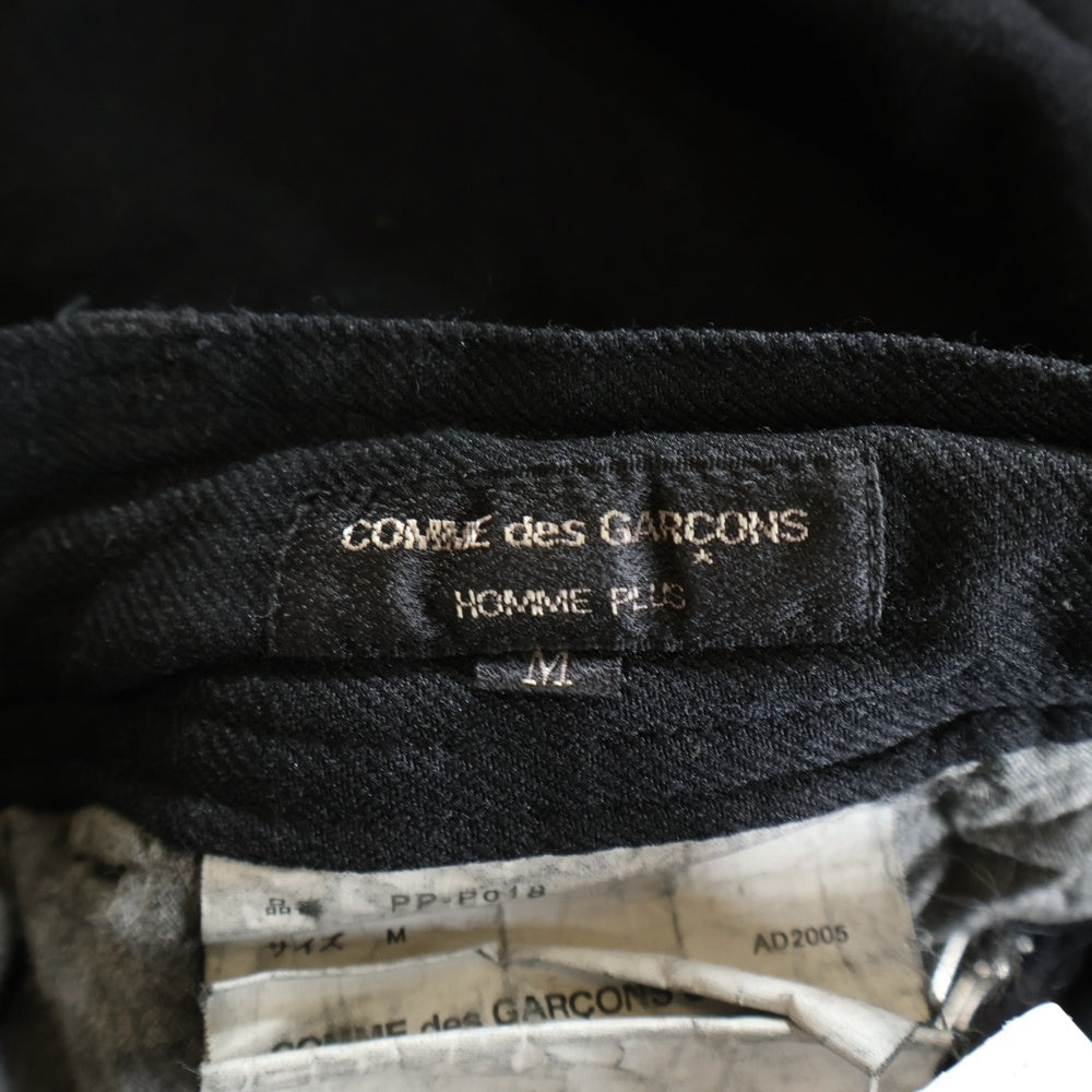 COMME des GARCONS HOMME PLUS(コムデギャルソンオムプリュス) 05AW AD2005 ポリ縮 サイドアジャスター パンツ PP‐P018