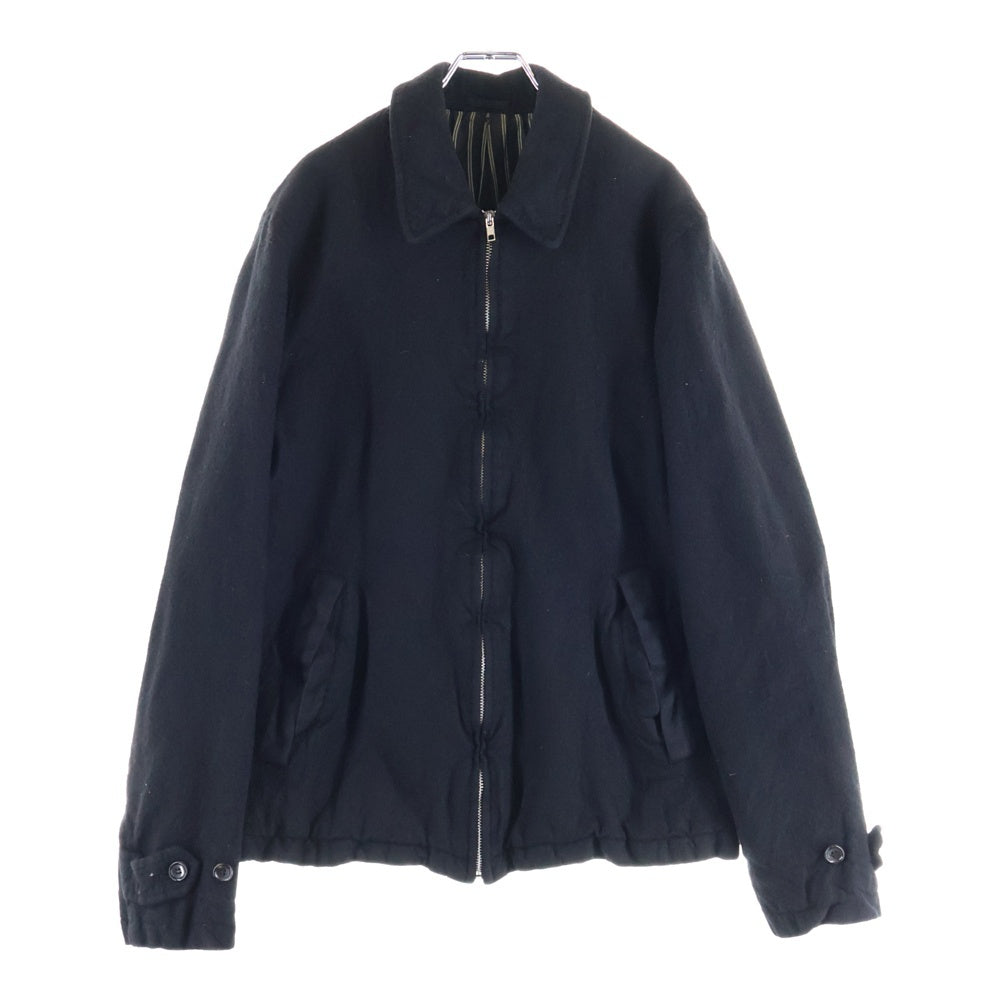COMME des GARCONS HOMME(コムデギャルソンオム) AD2003 ウール縮 ジップアップ ジャケット ブラック HL‐J072